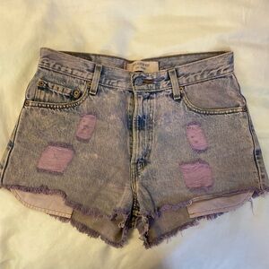 Levi's Purple Wash High Waisted Denim Short